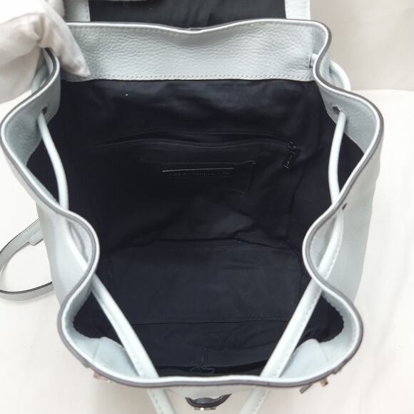 Rebecca Minkoff Sky Blue Pebbled Leather Zipper Drawstring Top Handle Backpack main image 4
